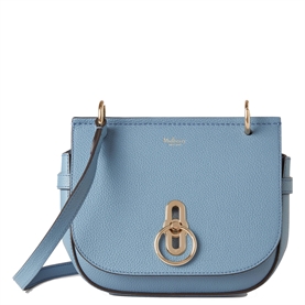 Mulberry Small Amberley Satchel Brighton Blue Small Classic Grain